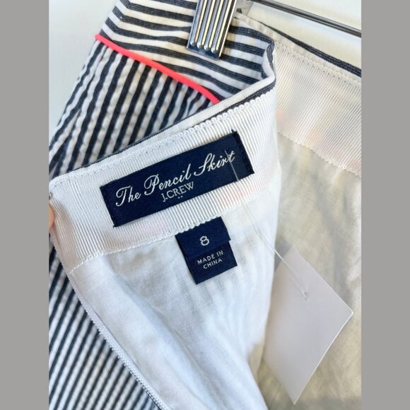 J.Crew Seersucker Pencil Skirt - Size 8 - Picture 10 of 10